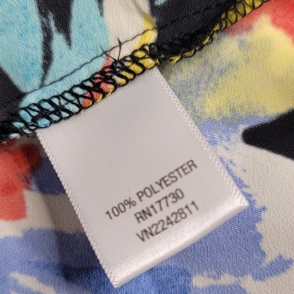 Xhilaration Black Floral Print HighLow Hem Racer Back Sleeveless Dress Sz S - Picture 8 of 8